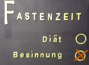 Unser Schaukasten Ahrensburg Fastenzeit