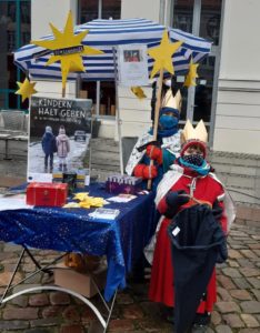 Stand auf dem Markt in Bad Oldesloe